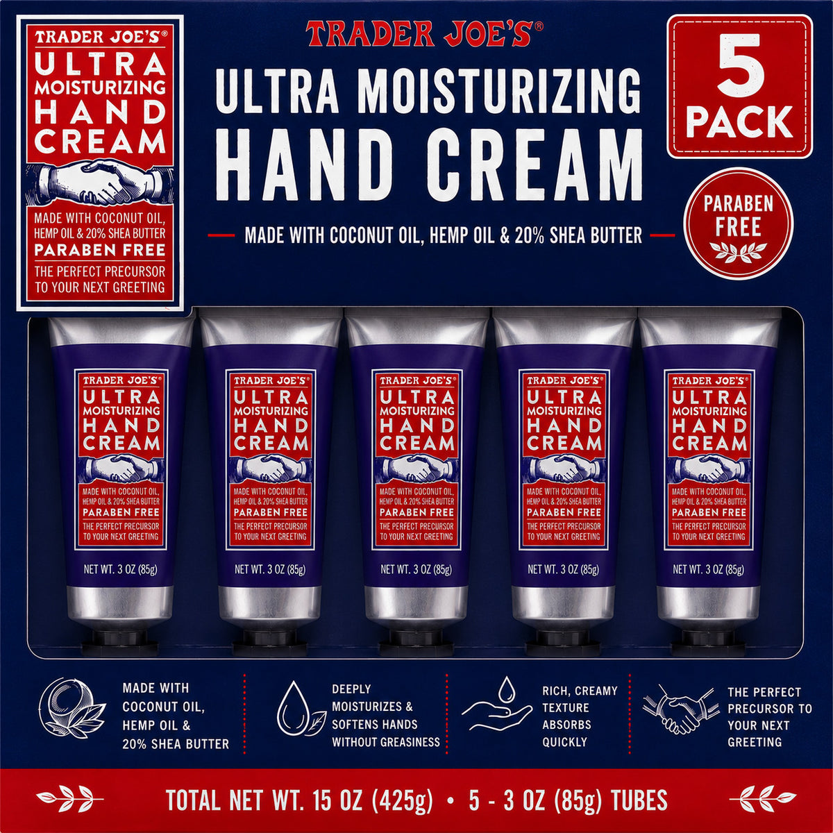 5-Pack Ultra Moisturizing Hand Cream-Trader Joe's
