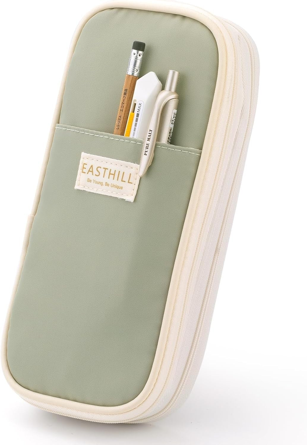 Large Capacity Green Pencil Case for Teen Girls - School & Art Supplies Organizer