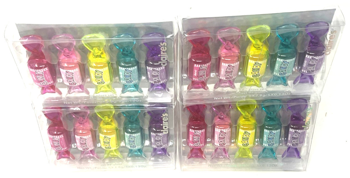 Lip Gloss Set - 4 Pack Cherry Vanilla Peppermint Strawberry Flavors