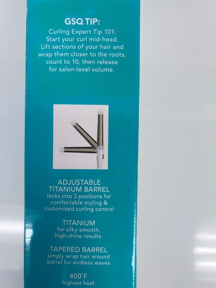 Adjustable Titanium Curling Wand 1 1/4 to 1 Inch Tapered Barrel for Hair Styling