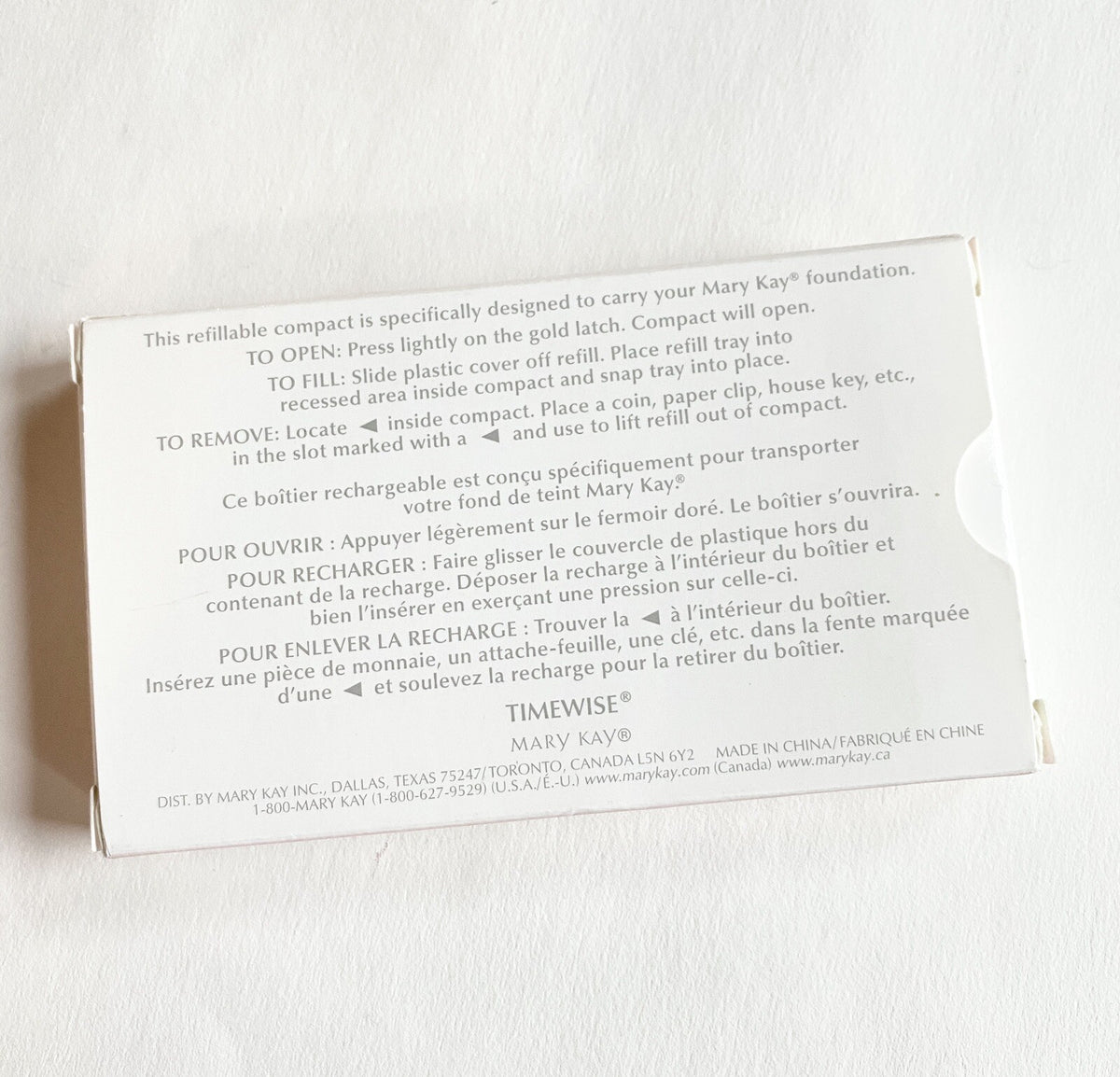 8100 Mary Kay Timewise Foundation Compact Refill Empty Case