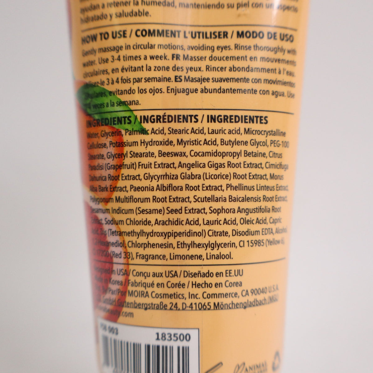 Moira Brightening Grapefruit Facial Scrub, Dark Spot & Restore 2.7 fl