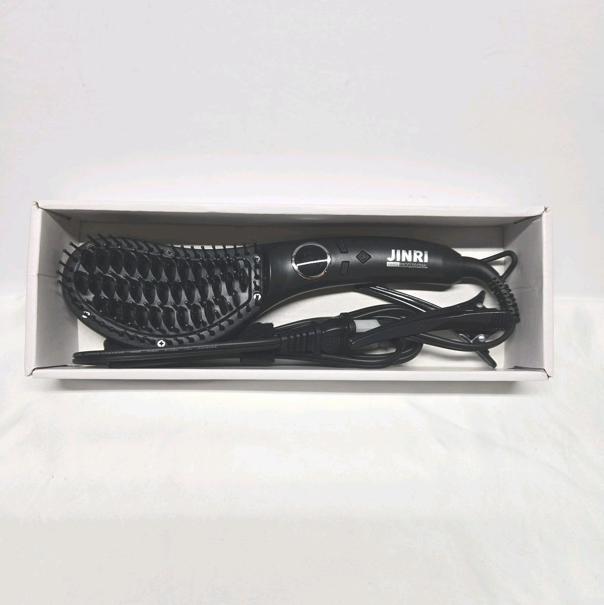 Black Hair Straightening Brush with 8-Stage Temperature Control 120V 66W