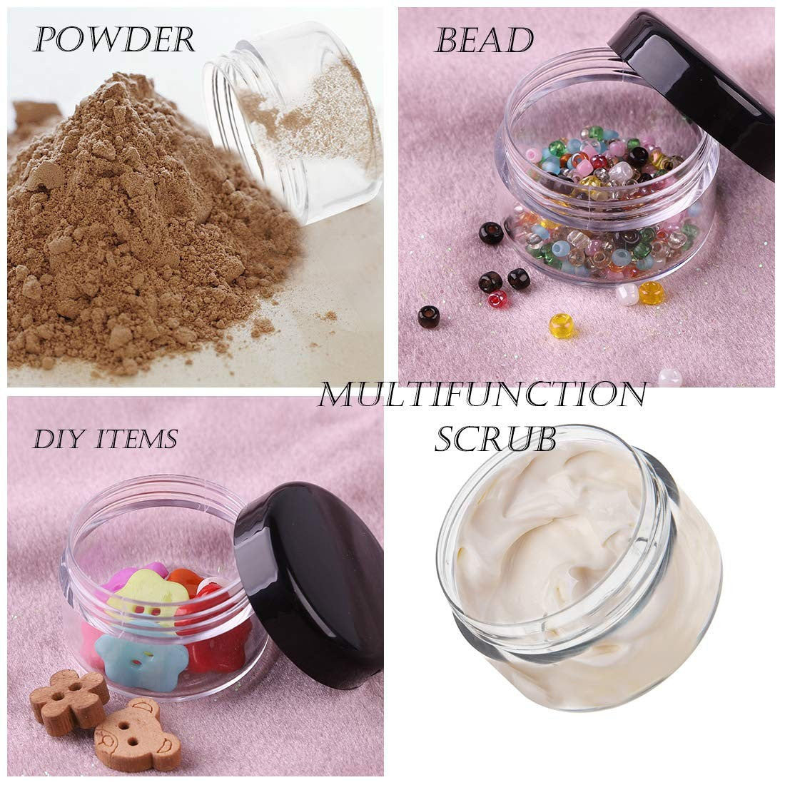 5g Cosmetic Containers Set - 50pcs Mini Storage Jars for Makeup & Skincare
