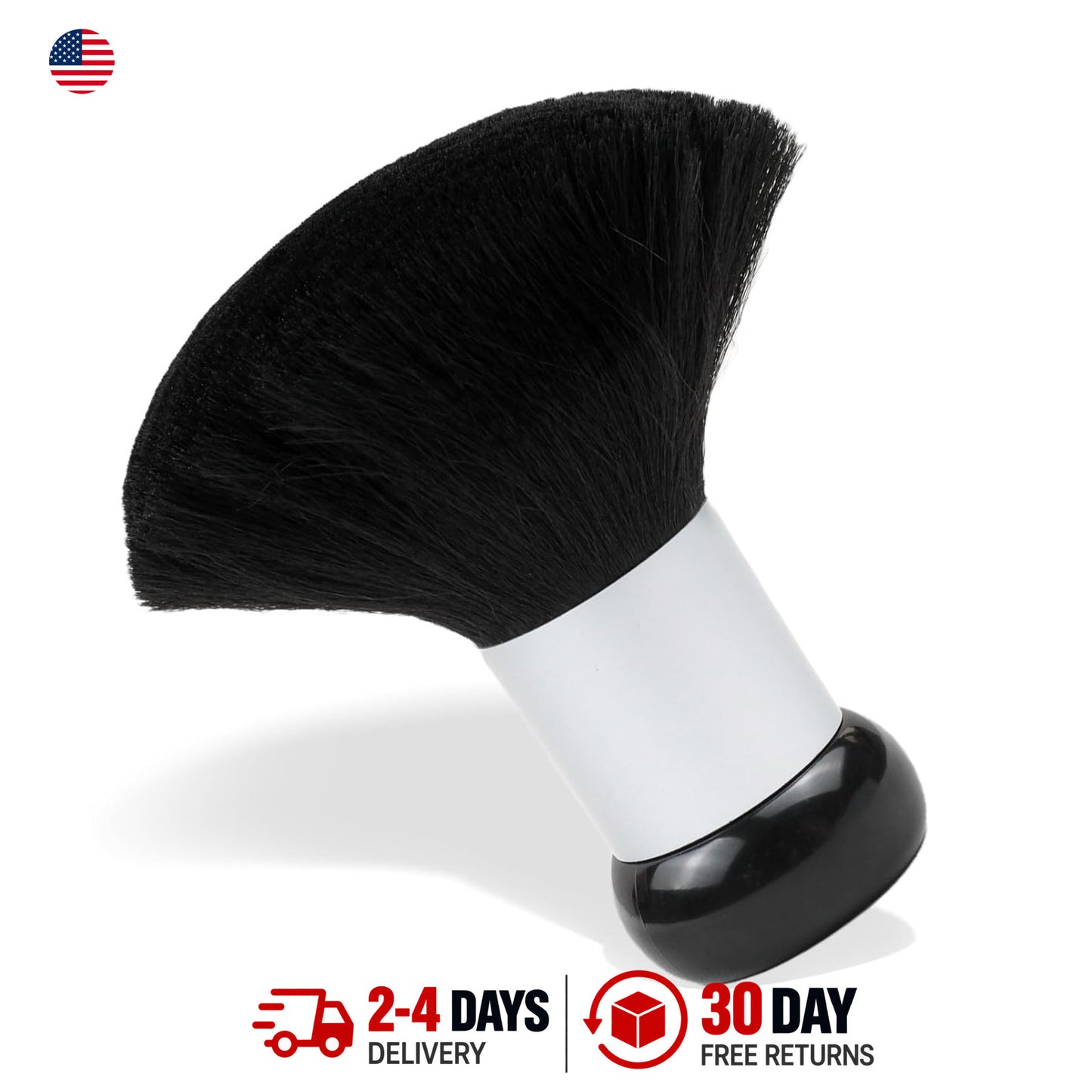 Neck Duster Brush with Stand-Up Base - Soft Bristles for Hair Removal