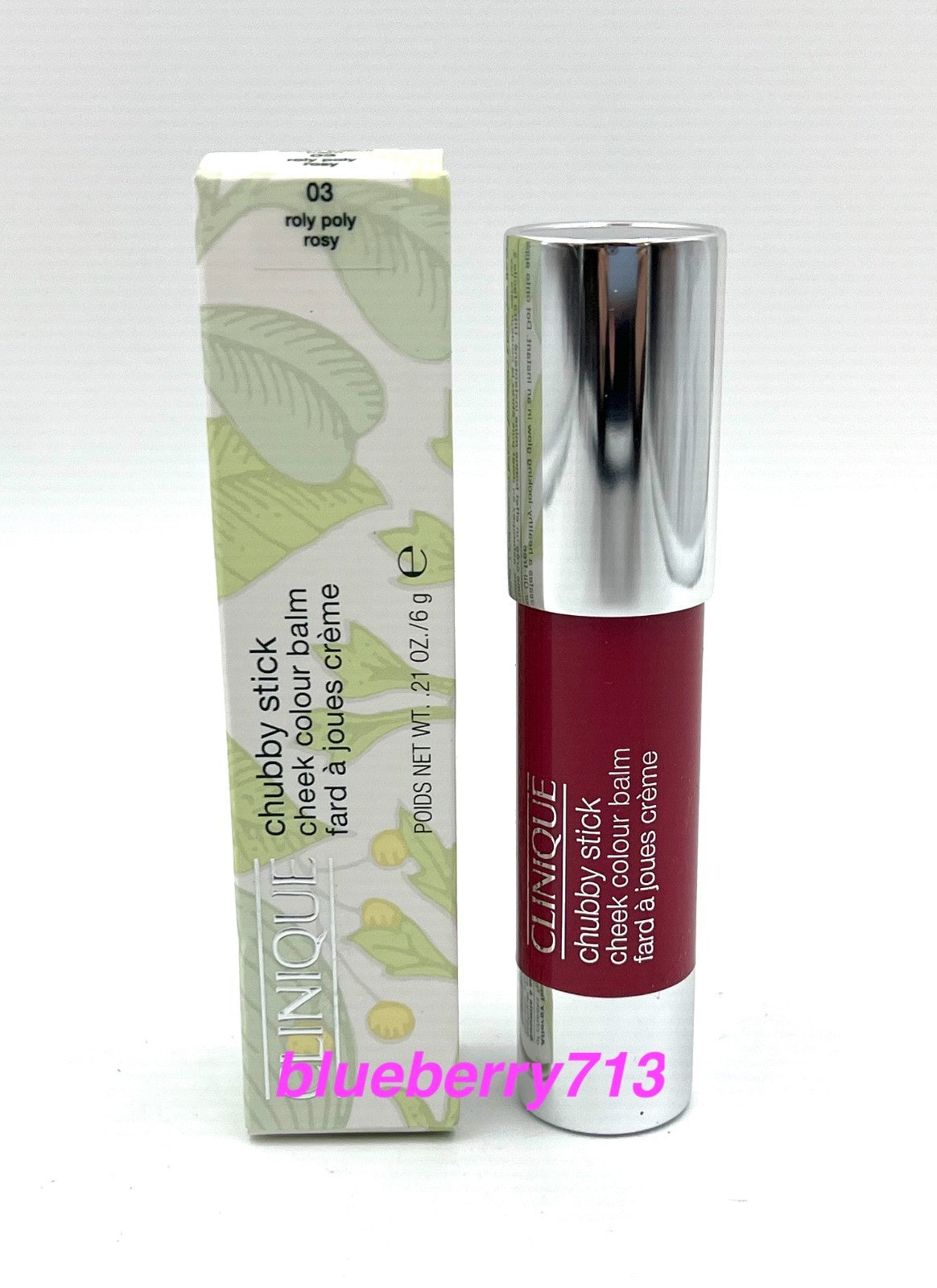 Clinique Cheek Color Balm 03 Roly Poly Rosy Full Size Lip & Cheek Makeup