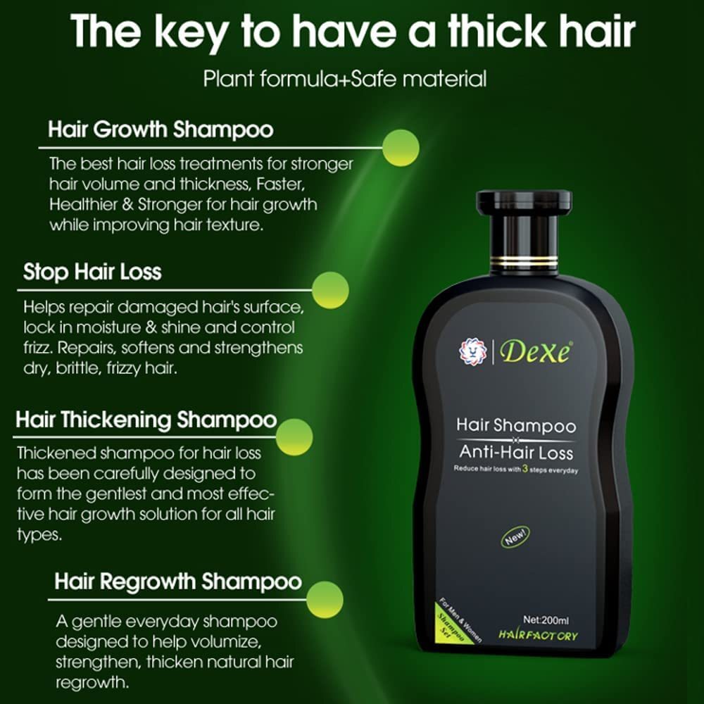 Hair Growth Shampoo Set - Anti-Hair Loss, 5 x 200ml