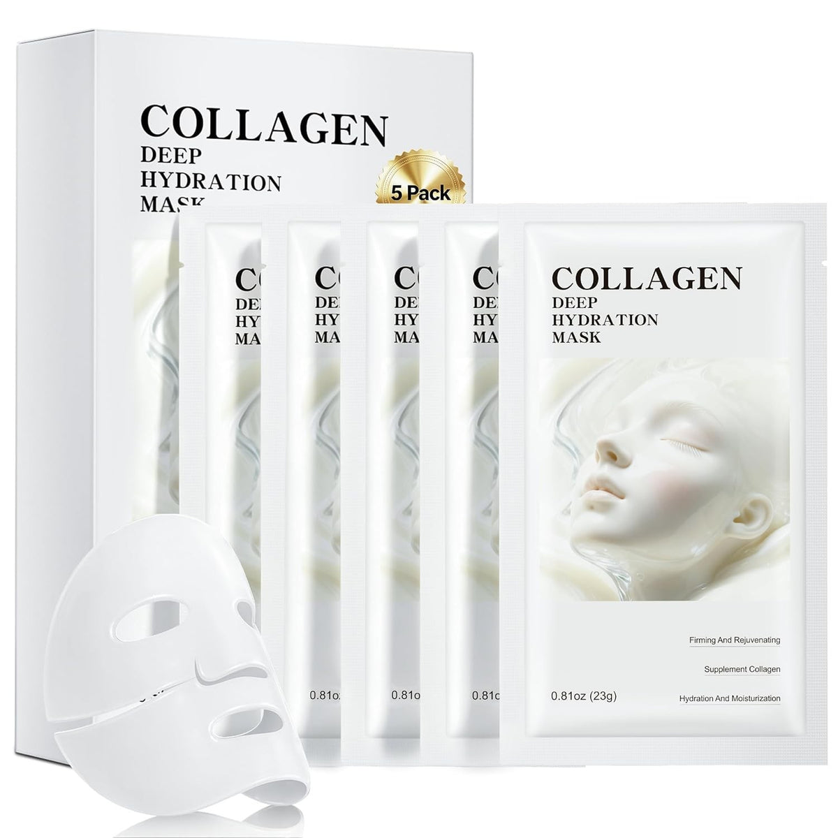 Collagen Face Masks Hydrogel Skincare 5 Pack