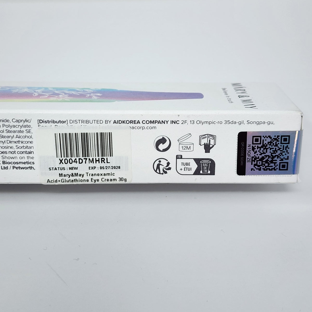Tranexamic Acid and Glutathione Eye Cream - Brightening Anti-Aging 1.05 oz