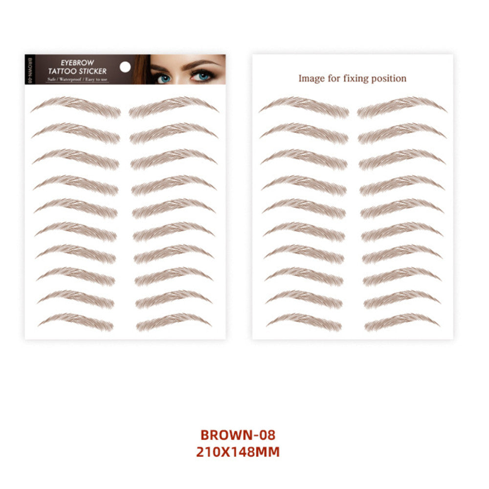 Waterproof Hair-Like Eyebrow Tattoo Stickers - Natural Full-Brow Enhancer