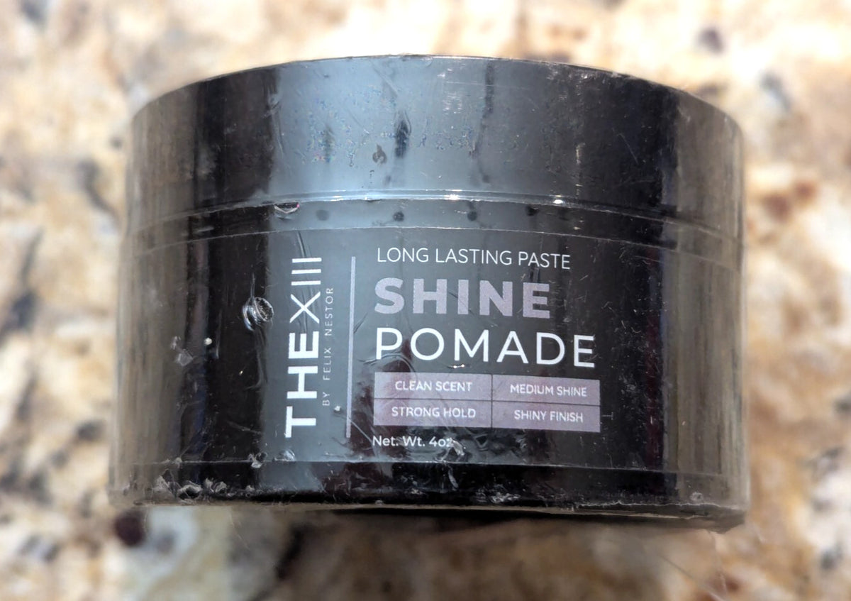 Long Lasting Paste Shine Pomade 4oz Strong Hold Hair Wax with Clean Scent