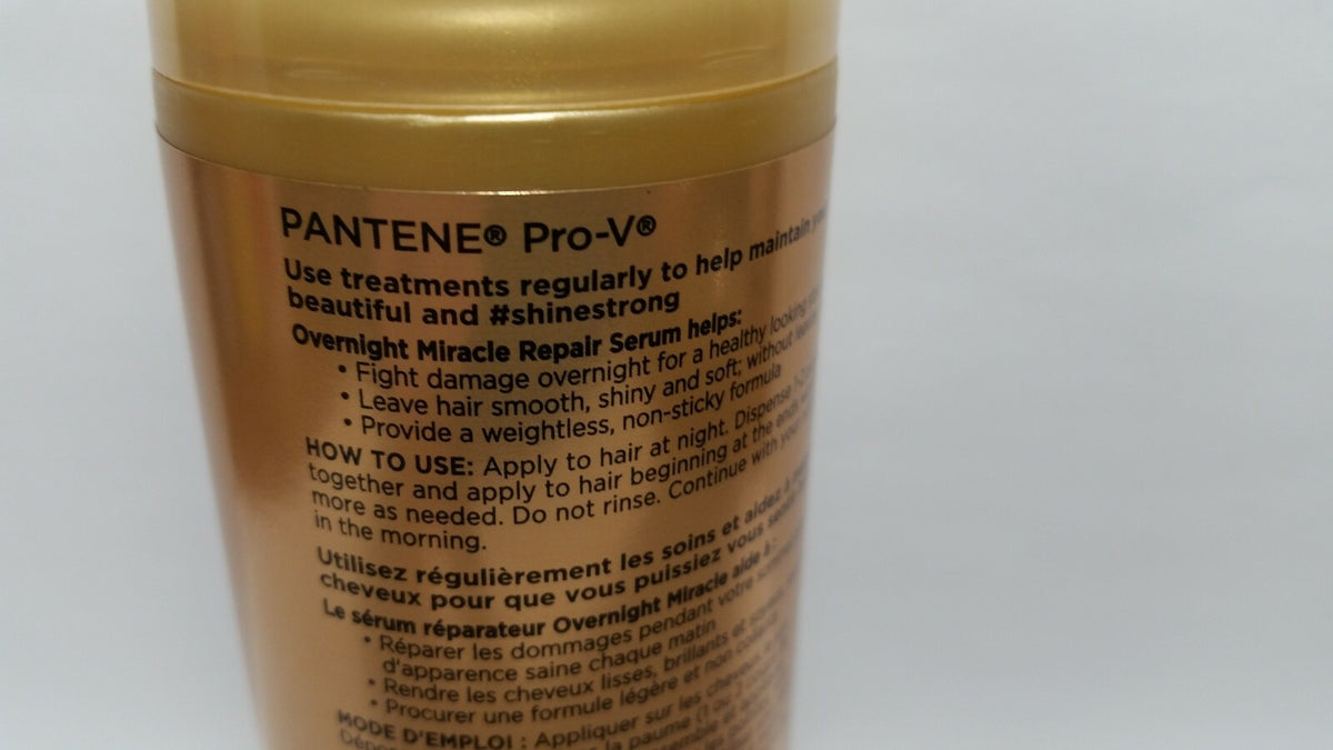 Pantene Overnight Miracle Repair Serum - Hair Treatment for Damage & Protection