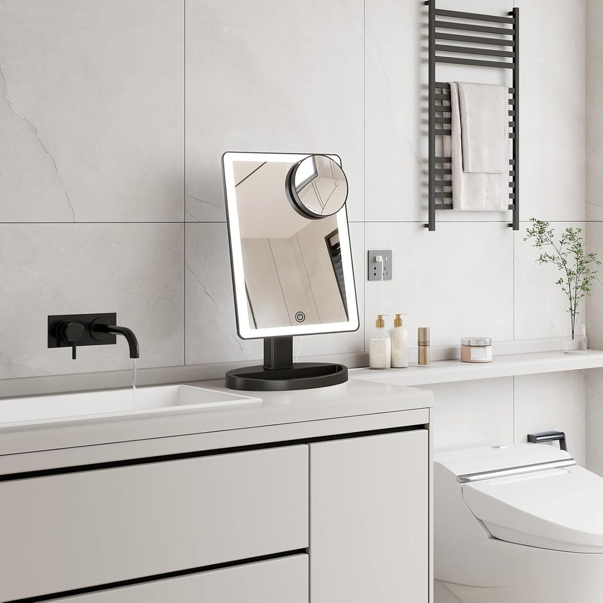 Large Lighted Makeup Mirror with 88 LED Lights, 10X Magnification & 3 Brightness Modes