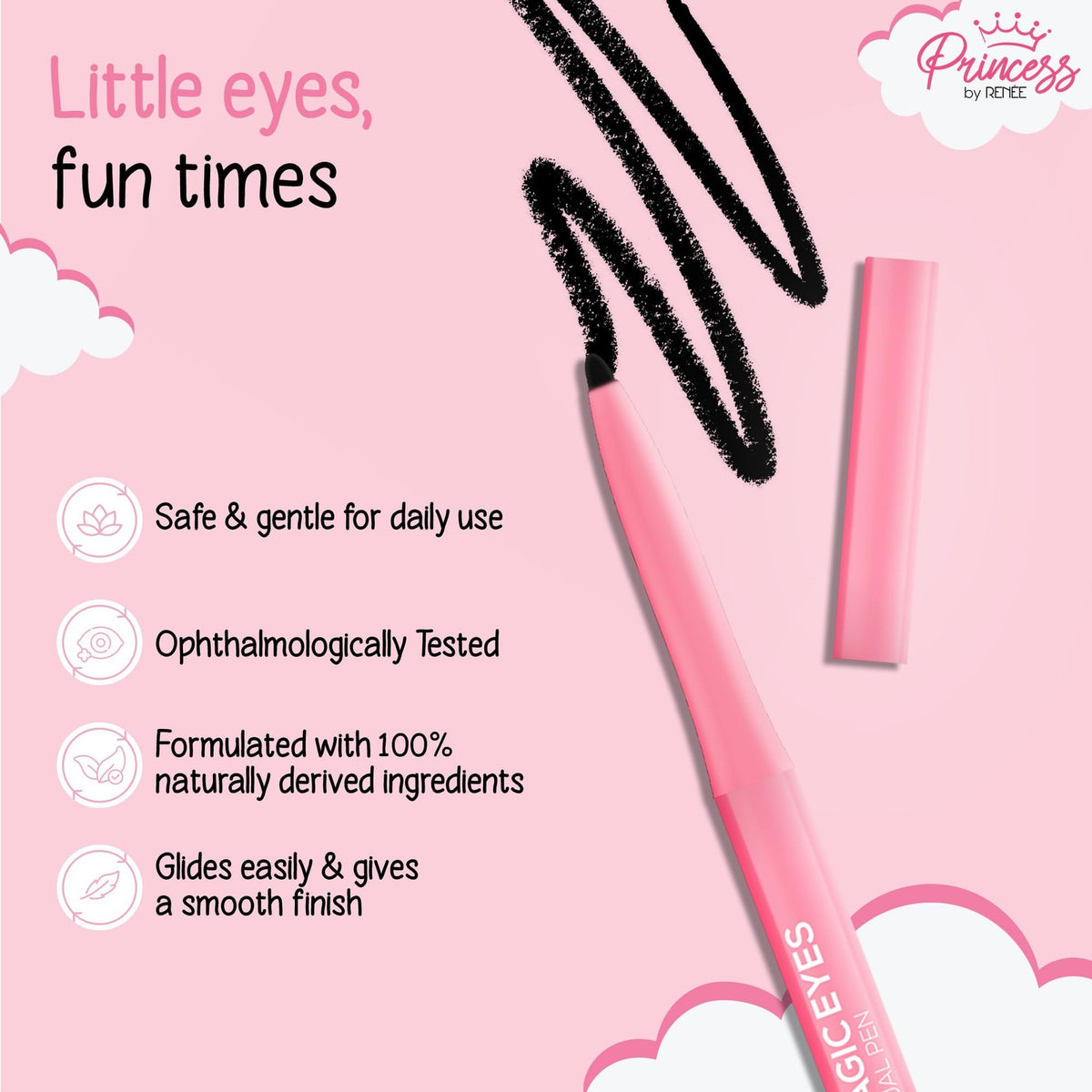 Gentle Eye Makeup Pencil for Sensitive Eyes - Natural & Nourishing Kajal Pen