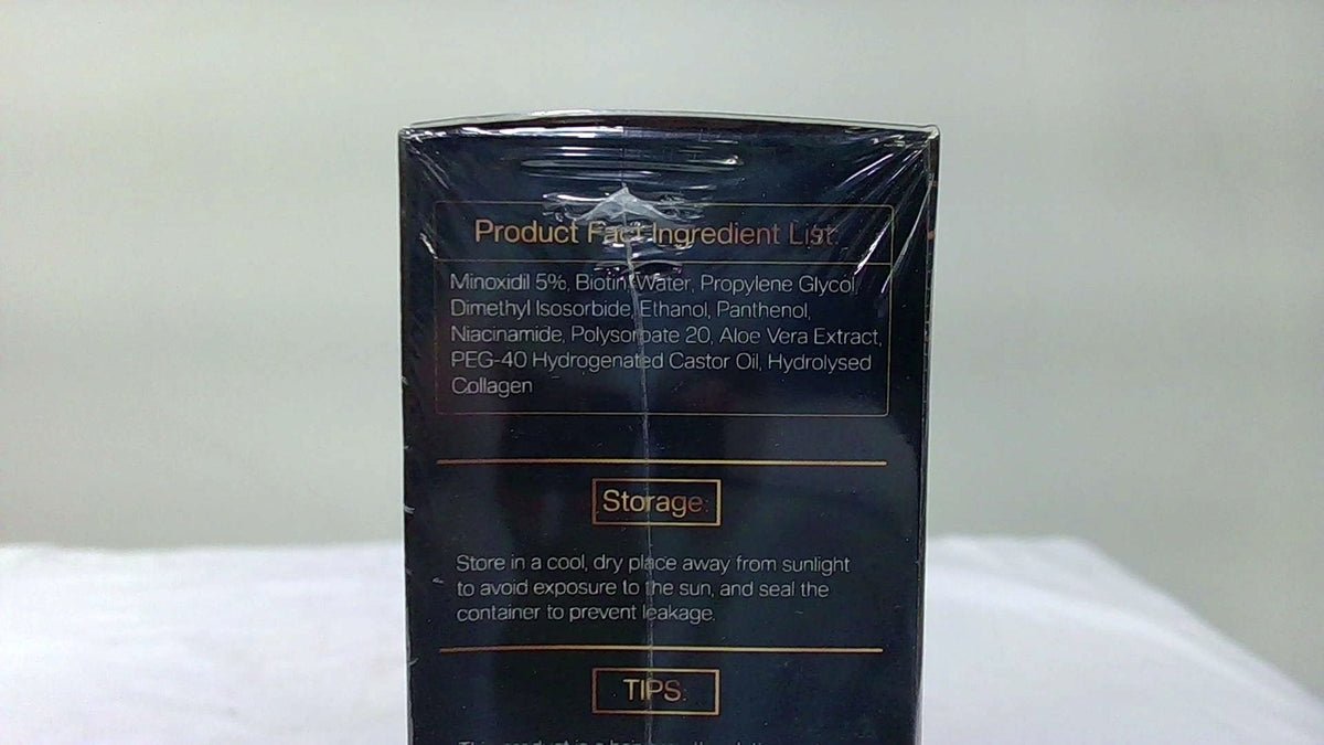 5% Minoxidil Hair Growth Serum, (2 PACK) Natural Biotin Oil For Men