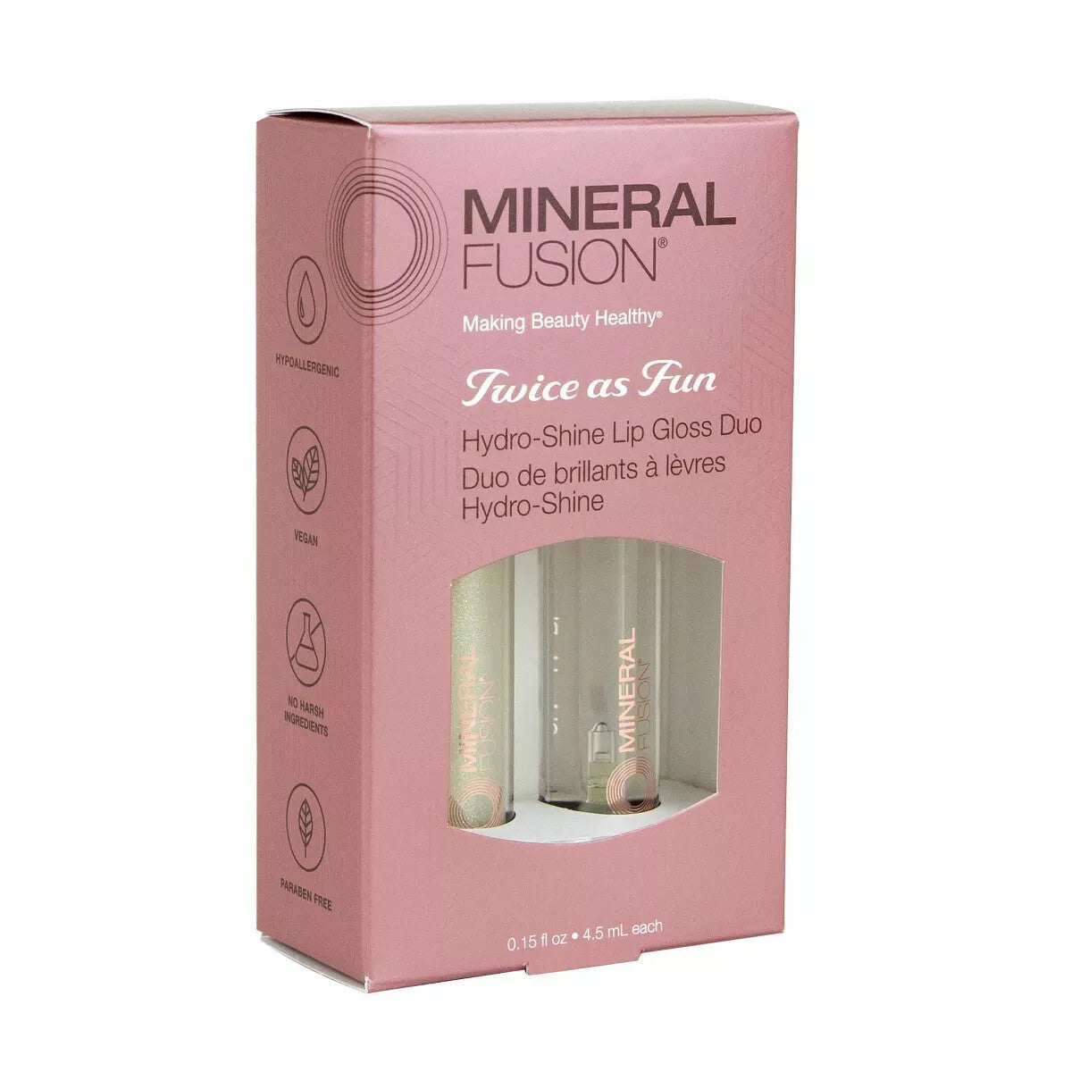 Mineral Fusion Lip Gloss Duo - Hydroshine & Plumping Shades, 0.15 fl oz