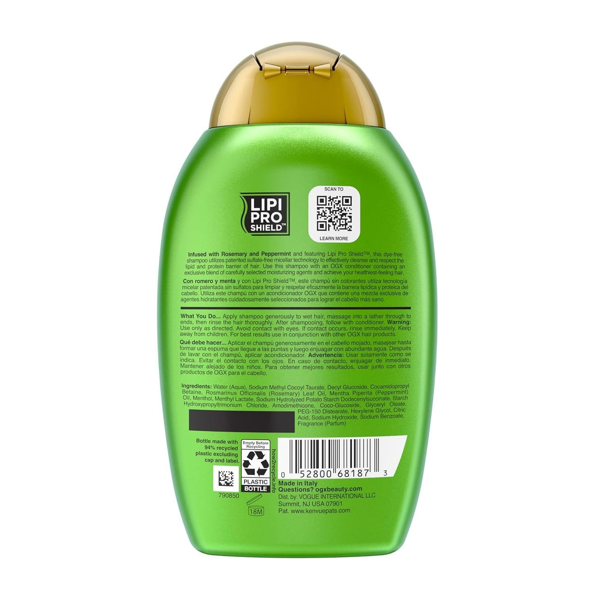 Clarifying Rosemary Mint Shampoo for Oily Hair - 13 oz | Sulfate-Free