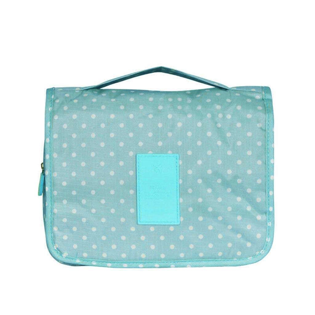 Travel Cosmetic Organizer Bag with Multiple Compartments and Water-Resistant Oxford Fabric