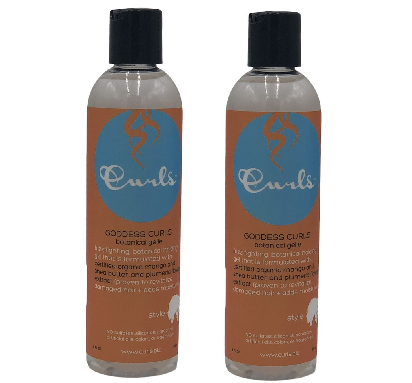 Botanical Curl Gel for Curly Hair - Mango Shea & Plumeria - 8 oz 2 Pack