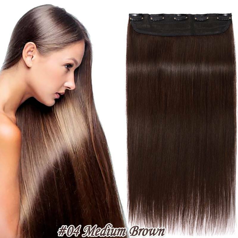 Remy Clip-In Hair Extensions Full Head Set - 16-24 Inch Human Hair