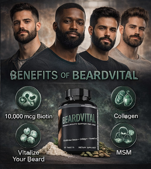 Beard Growth Supplement for Men – Biotin, Collagen & Keratin