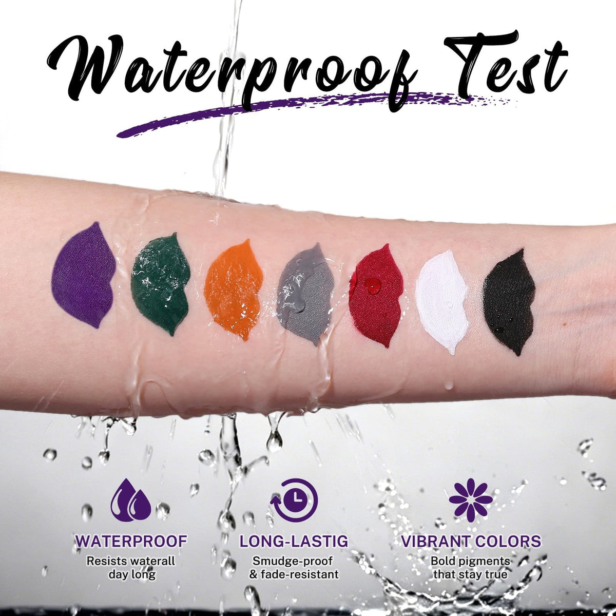 8Pcs Matte Liquid Lipstick Set with Clear Gloss for Halloween & Creative Makeup
