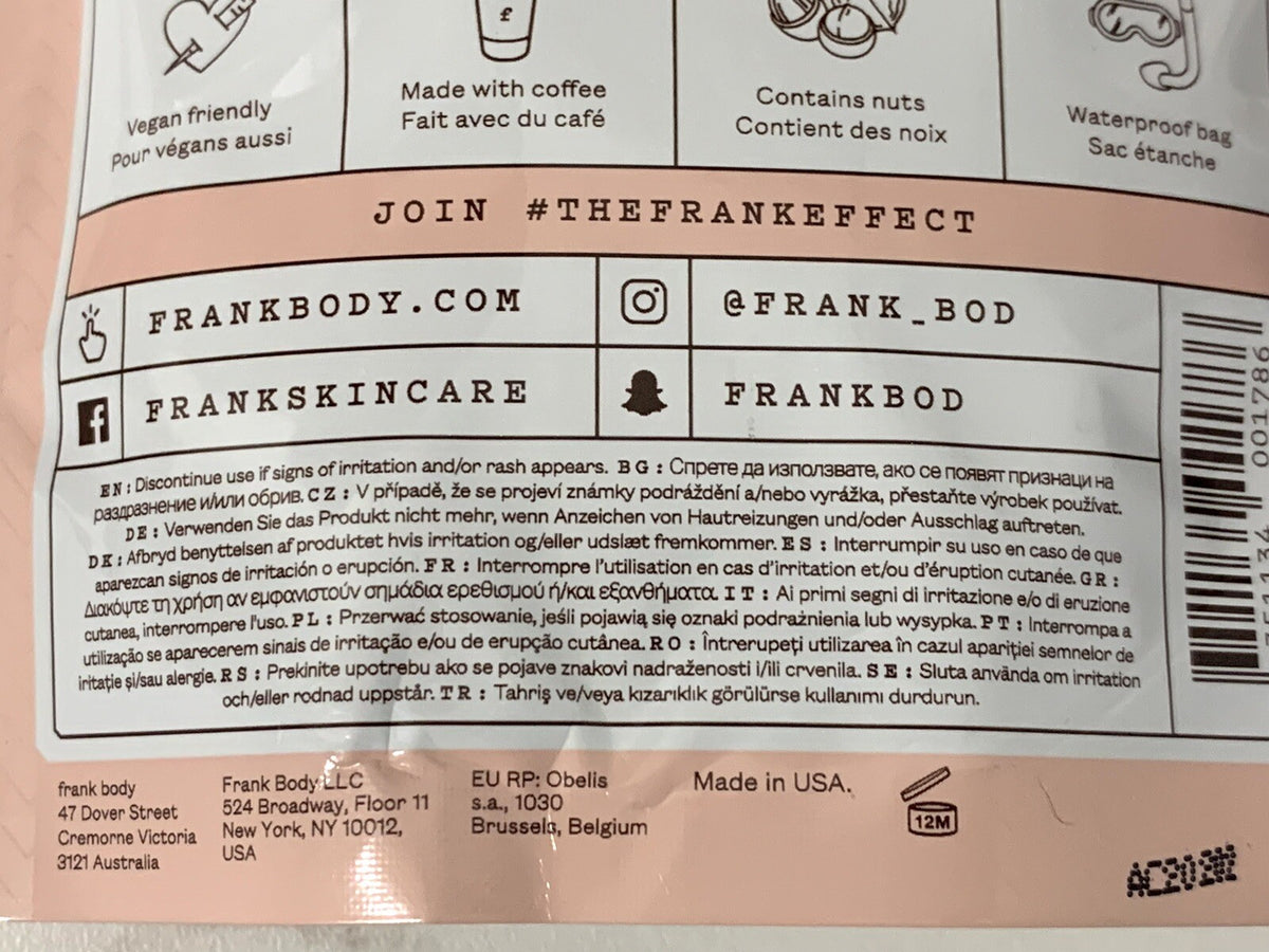 2X Frank Body Original Coffee Scrub, 3.53 oz each, sealed (#YE4)