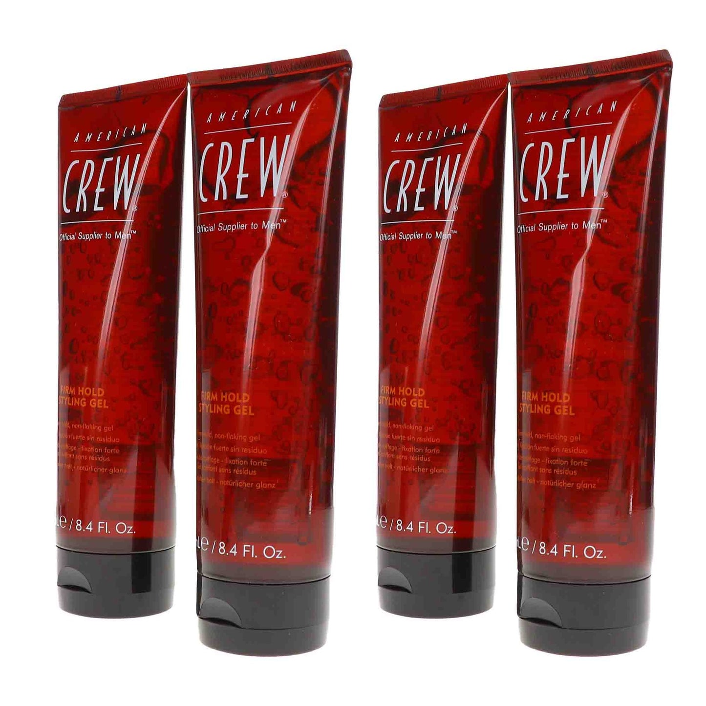 Men's Firm Hold Hair Gel 8.4 oz - Strong Shine & Long-Lasting Style (4 Pack)