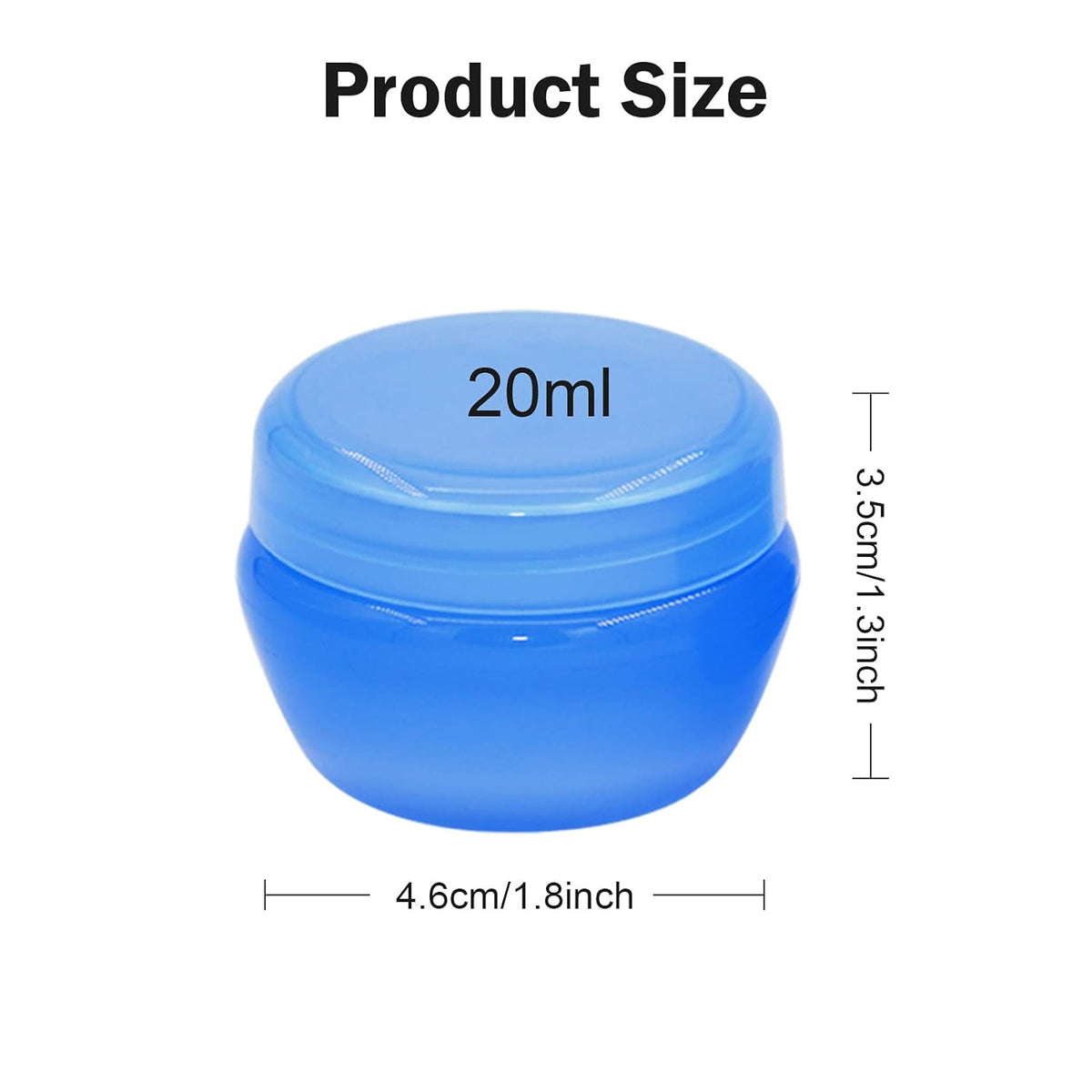 Travel Refillable Plastic Jars Set - Leak-Proof Cosmetic Containers for Creams & Lotions, TSA Approved, 6 Pieces