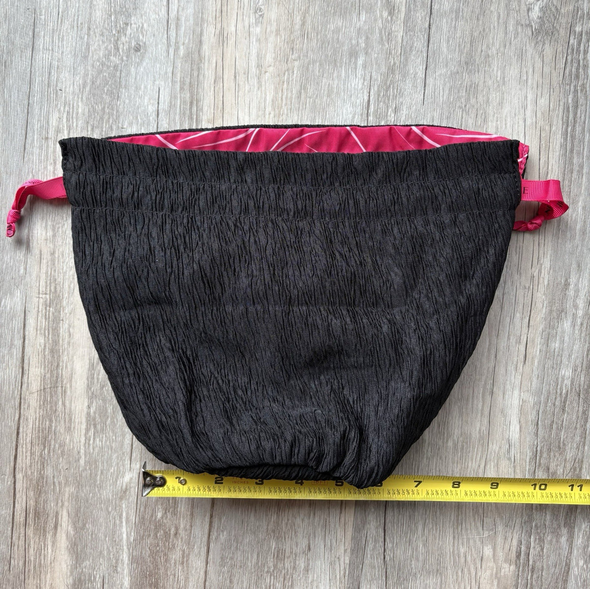 Lancôme Fuchsia & Black Drawstring Makeup Pouch - Cosmetic Bag