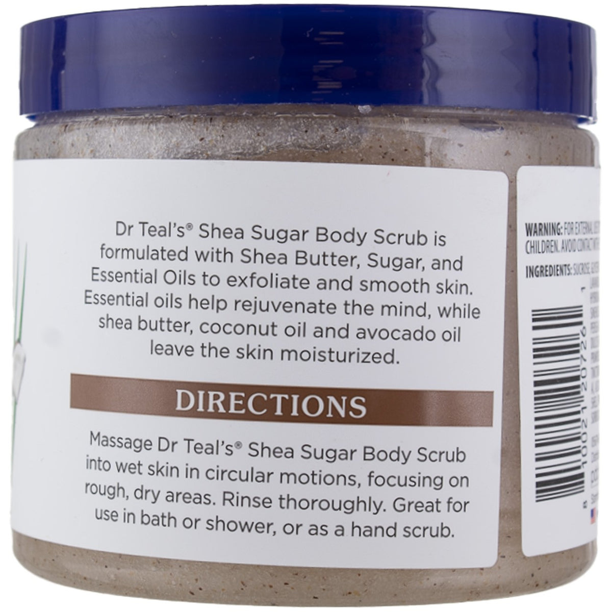 6 Pack Dr Teal's Shea Sugar Body Scrub, Coconut, 19 oz