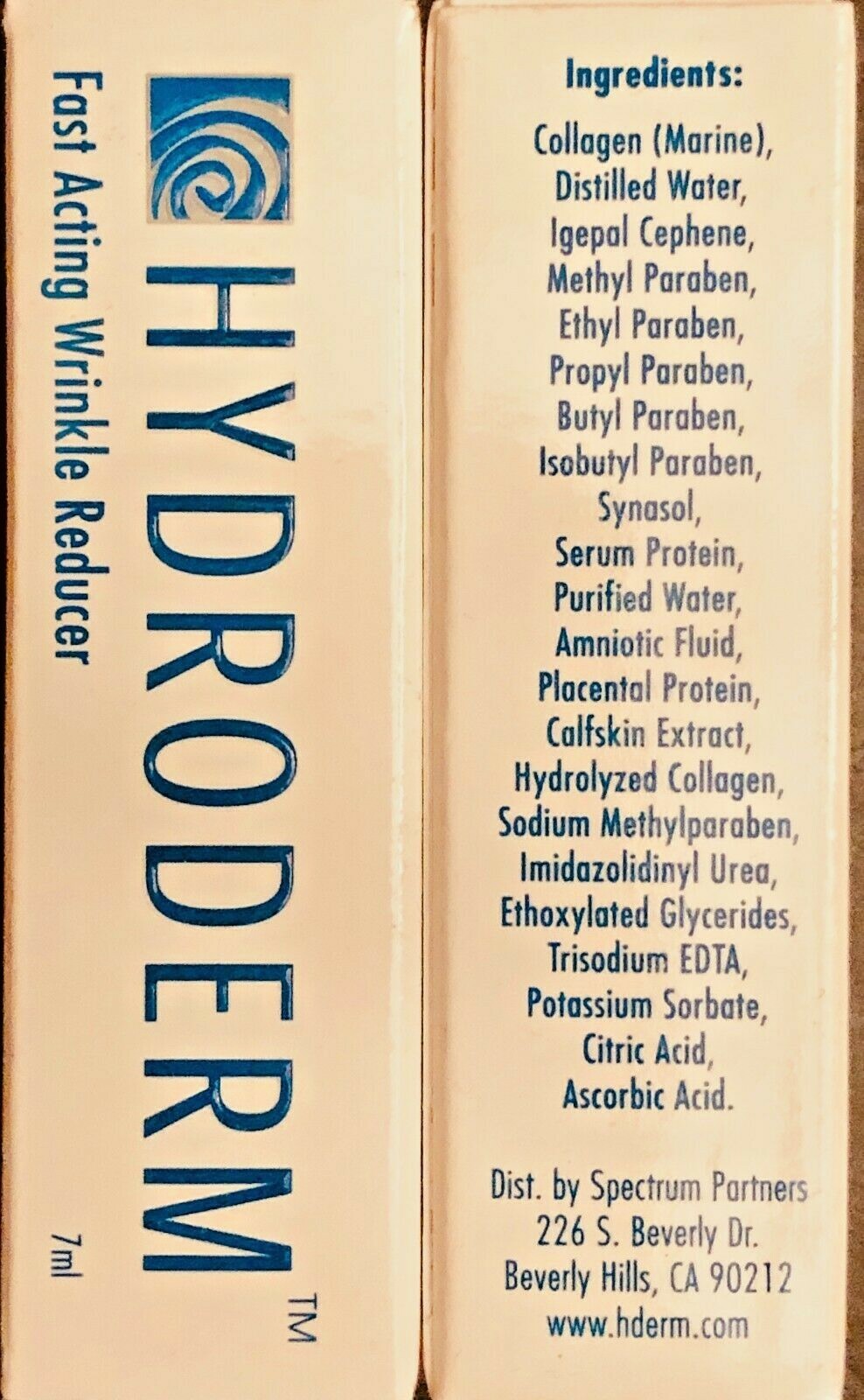 Hydroderm Face Wrinkle Serum - Fast-Acting Anti-Aging Treatment 7ml