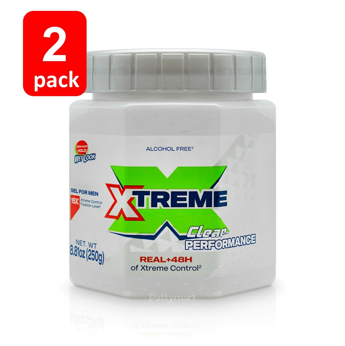 Extreme Hold Hair Gel - Clear, Residue-Free, 8.8oz for Men