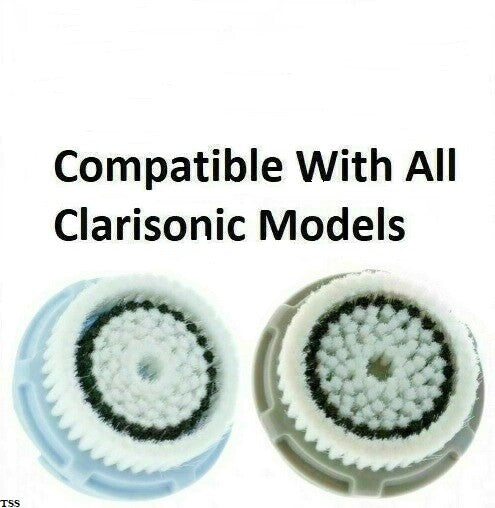 Facial Brush Head Replacements for Clarisonic Mia Aria Pro Fit 2 Pack - Normal & Delicate