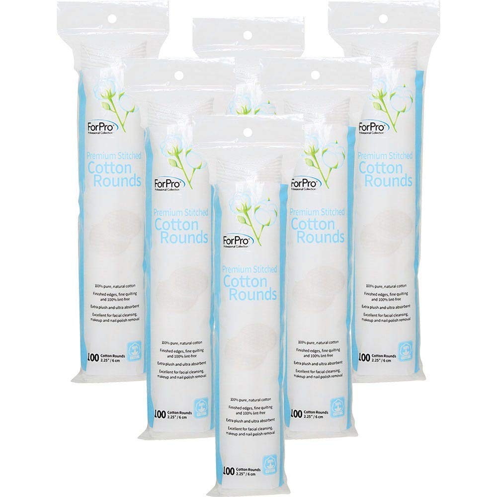 Premium Cotton Rounds for Face & Nails - 600 Count Multi-Pack
