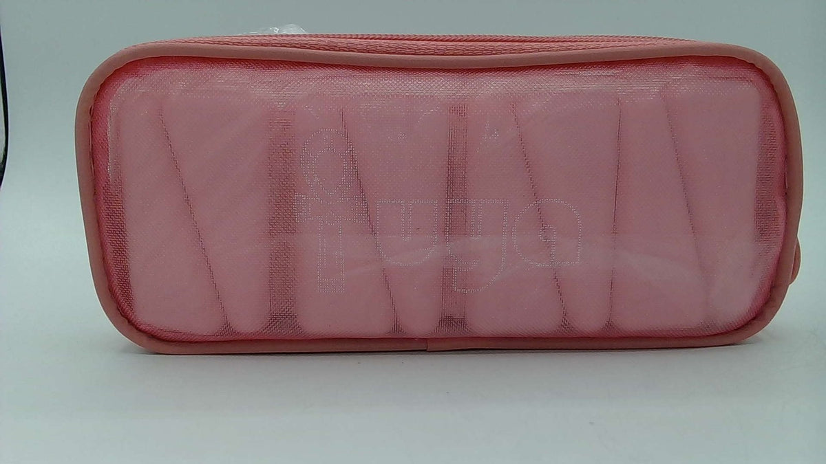 Pink Zippered Pencil Case - Pen Pouch for Office & School Supplies