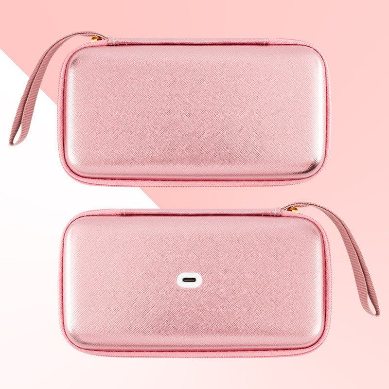 Portable Makeup Mirror with 3-Color LED Lighting & Stepless Dimming