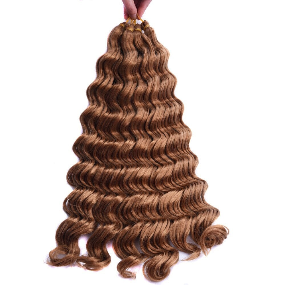 Synthetic Deep Wave Braiding Hair Bulk 18 Inch for Box Braids & Twists