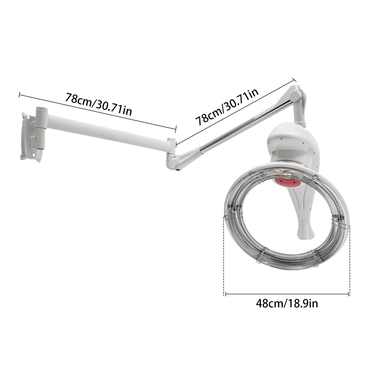 360° Rotating Wall-Mount Hair Dryer Salon Perming Processor