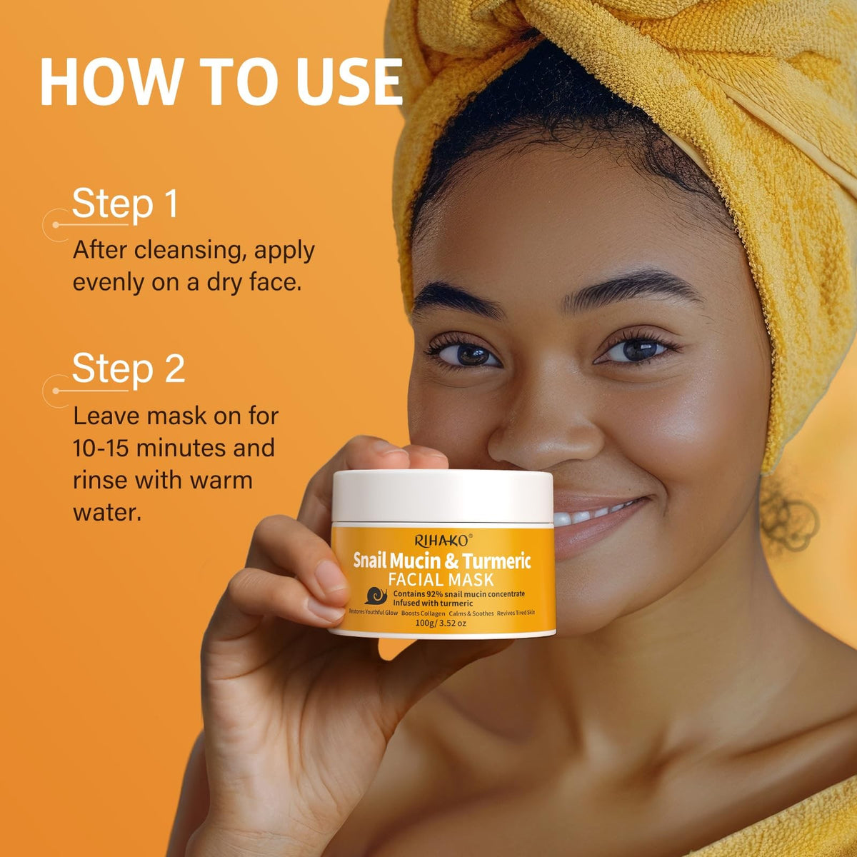 Snail Mucin Turmeric Anti-Aging Face Mask
