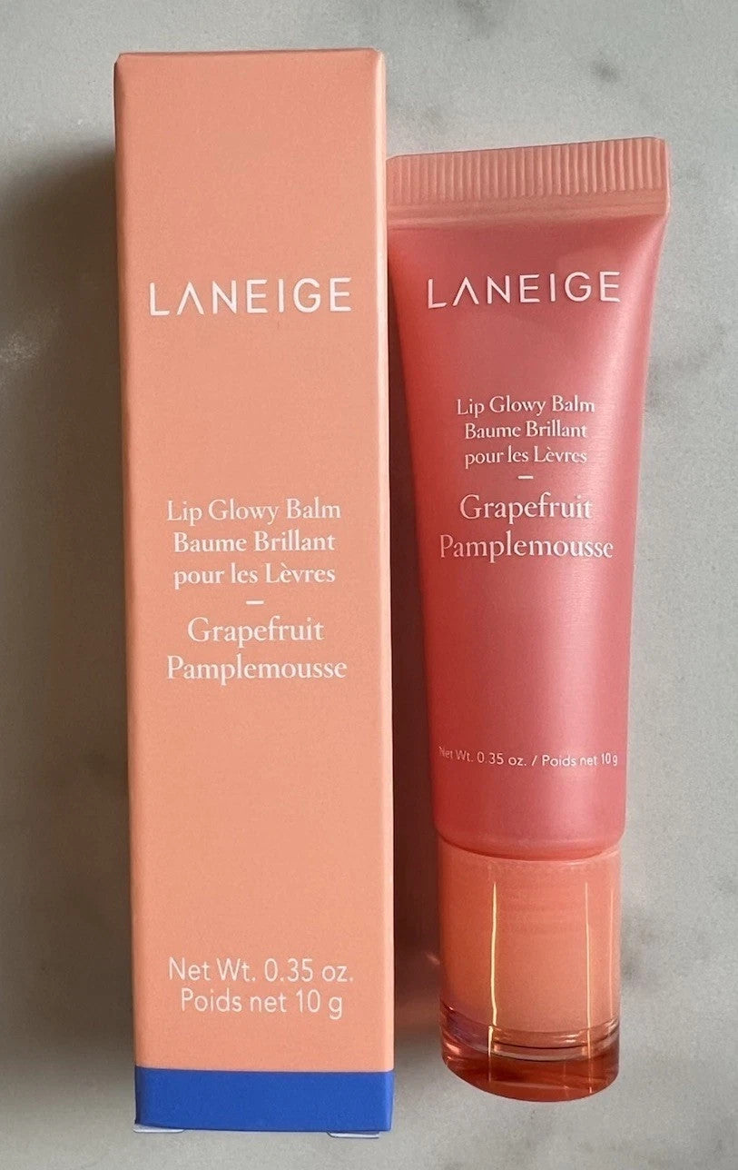 Lip Glowy Balm Grapefruit Set - Hydrating Lip Gloss 0.35 Oz x3