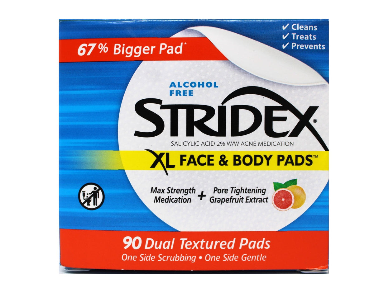 Acne Treatment Pads with Salicylic Acid for Face & Body - Alcohol-Free, 90 Count