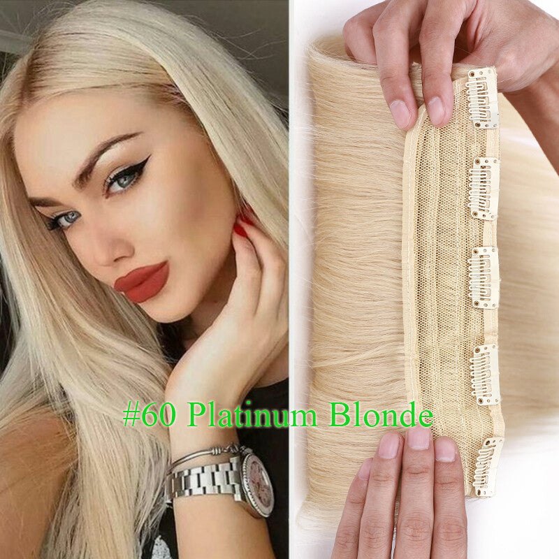 Remy Human Hair Extensions Clip-In One Piece Thick Weft for Full Head