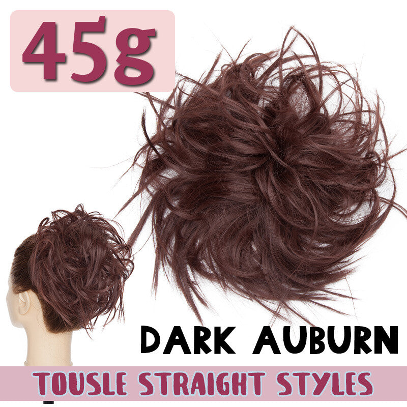 7-Inch Messy Bun Hair Piece Scrunchie Updo Thick Human Hair Extensions