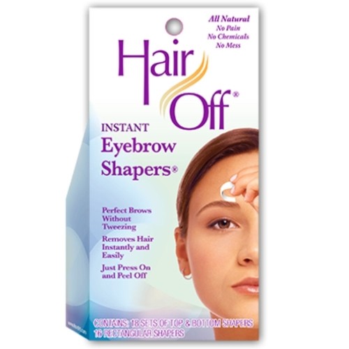 Hair Removal Eyebrow Shapers 6-Pack Pre-Cut Instant Hair Off Mistake-Proof
