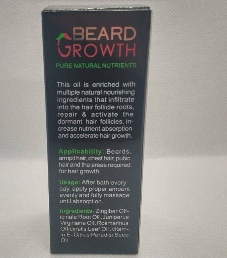 Natural Beard Growth Oil for Faster Facial Hair Growth Men’s Beard Serum