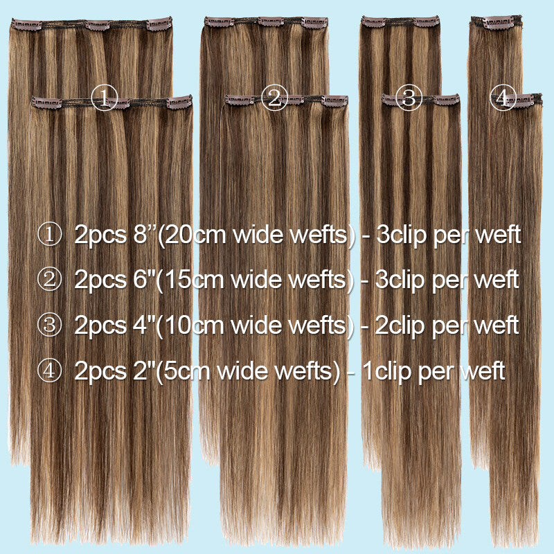 Thick Double Weft Clip-In Human Hair Extensions Full Head 150-170g