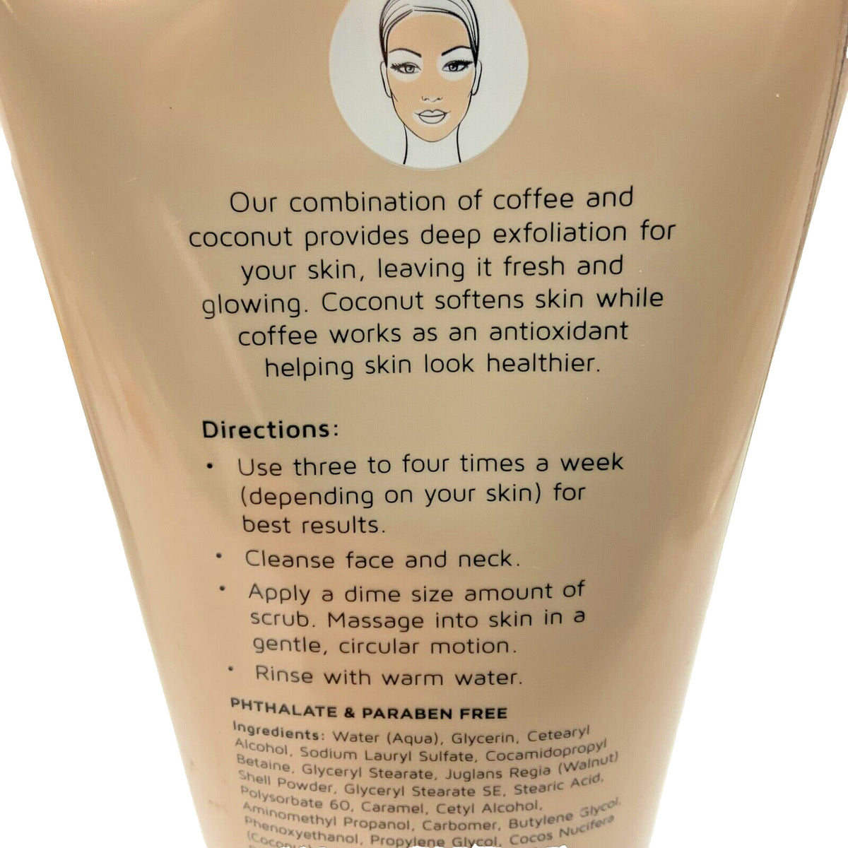 Precision Beauty Coffee+Coconut Face Scrub Sealed 5.75oz