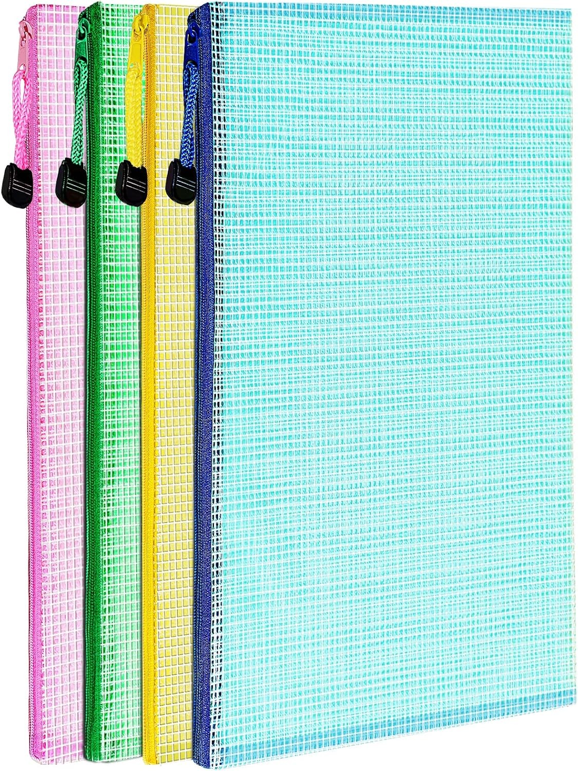Mesh Zipper Pouch Bags Set of 4 Waterproof Storage Bags 13.2x9.2 inches