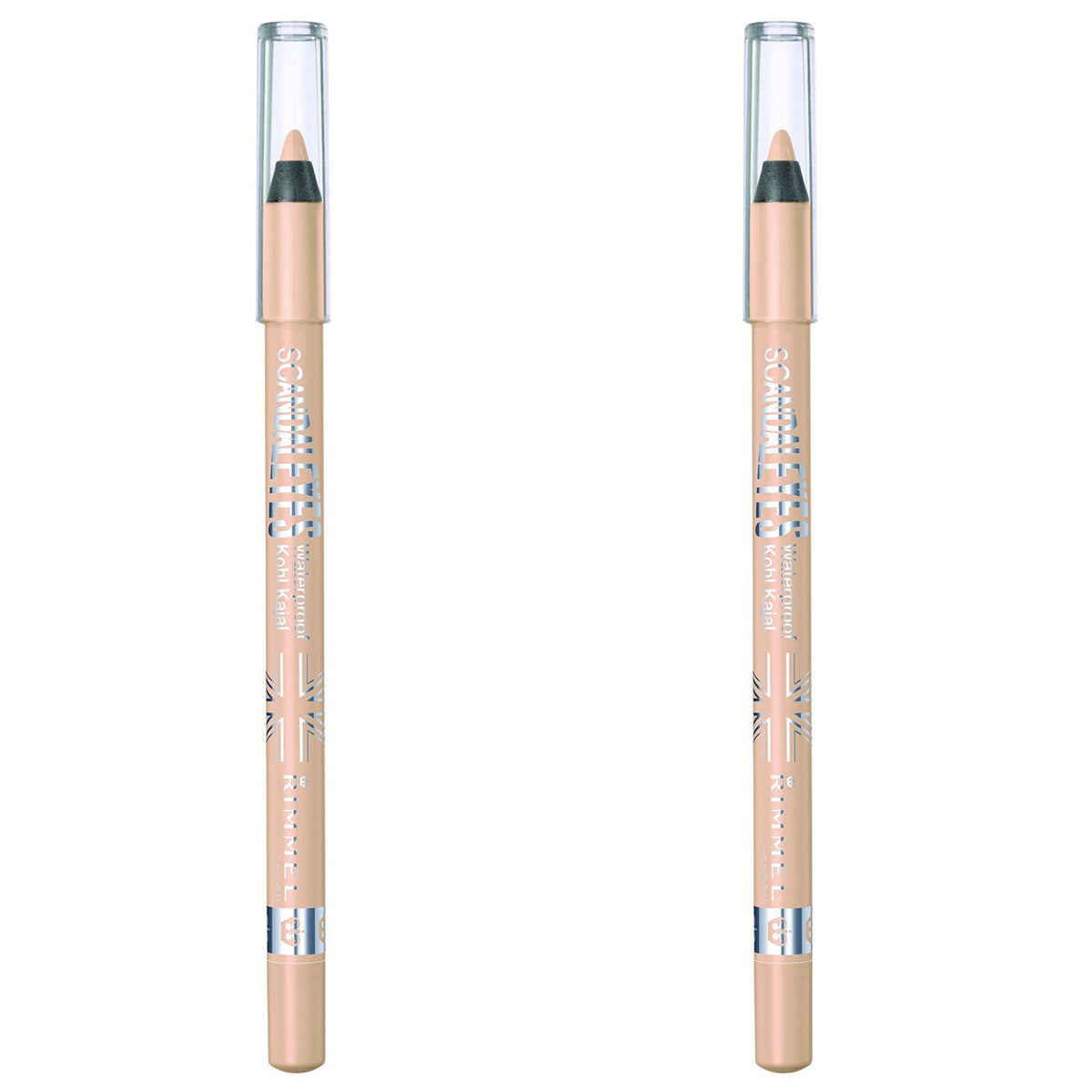 Waterproof Nude Kohl Eyeliner Pencil - Long Lasting Makeup Set (2 Pack)